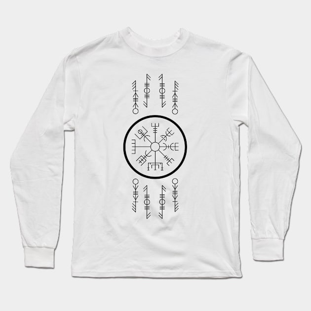 Compass Long Sleeve T-Shirt by JixelPatterns